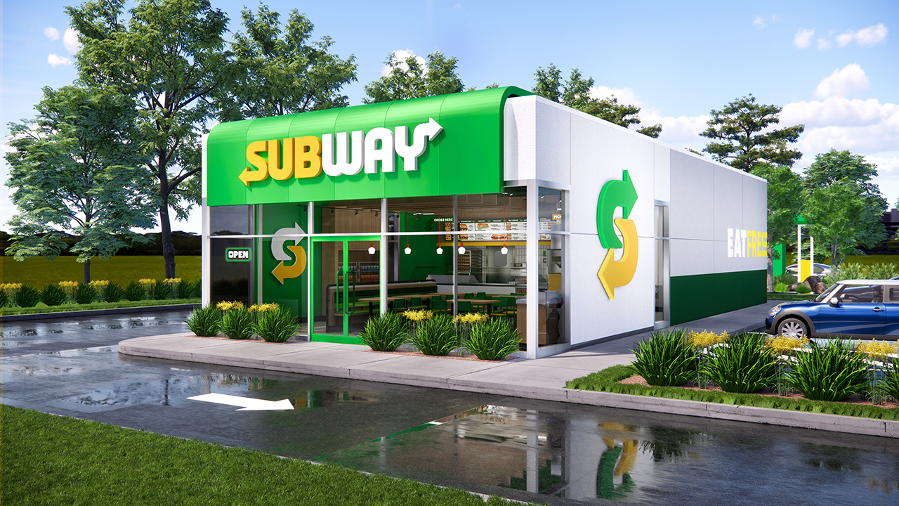 Subway exterior mockup