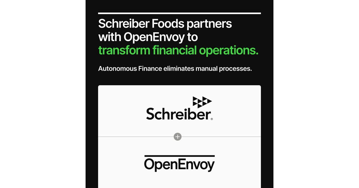 OpenEnvoy Partners with Schreiber Foods to Launch Autonomous Finance